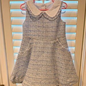Janie and Jack Blue and White Tweed Dress